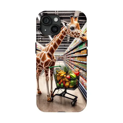 Giraffe Shopping Cart Supermarket Grocery Aisle
