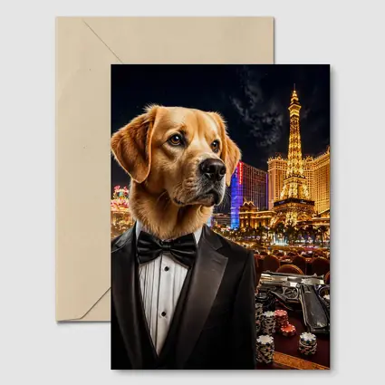 Golden Retriever Tuxedo Las Vegas Night