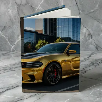 Gold Dodge Charger SRT Hellcat Urban Parking