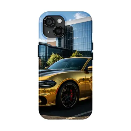 Gold Dodge Charger SRT Hellcat Urban Parking