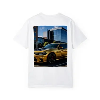 Gold Dodge Charger SRT Hellcat Urban Parking