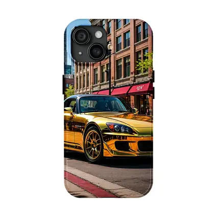 Gold Honda S2000 Downtown City Street