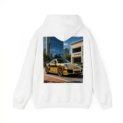 Gold Porsche 911 City Urban Background