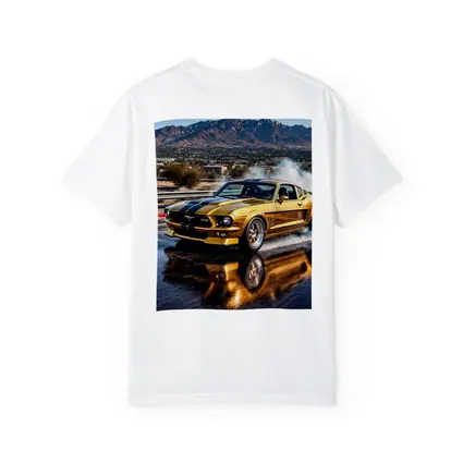 Golden Ford Mustang GT500 Burnout Track