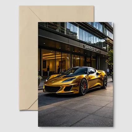 Lotus Evora Gold Chrome City Hotel Setting