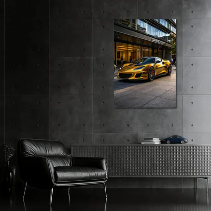 Lotus Evora Gold Chrome City Hotel Setting