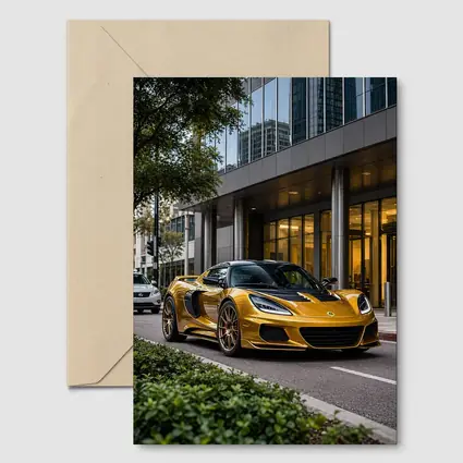 Lotus Emira Gold Supercar City Street
