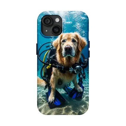 Golden Retriever Scuba Diver Underwater Ocean