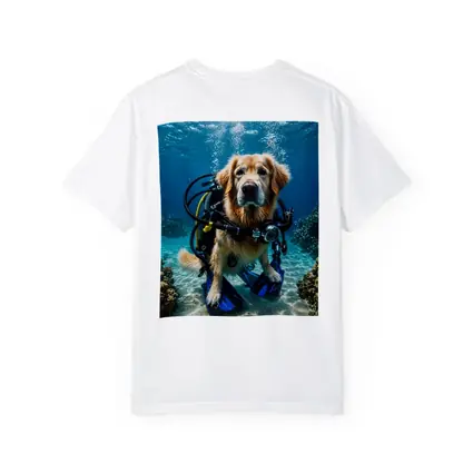 Golden Retriever Scuba Diver Underwater Ocean
