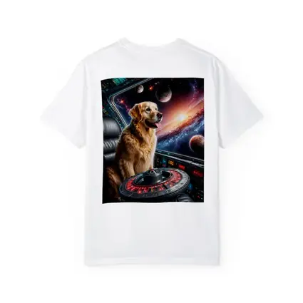 Golden Retriever Pilot In Galaxy Space