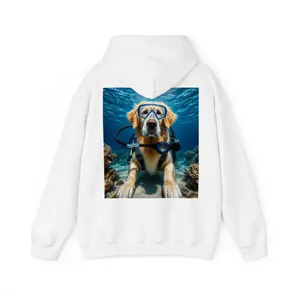 Golden Retriever Scuba Diving Underwater Coral