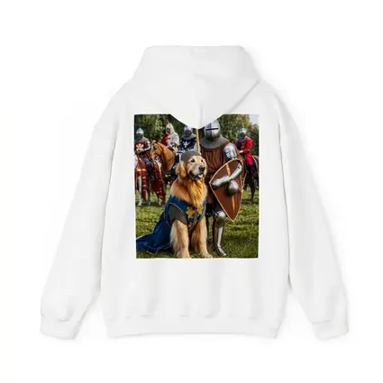 Golden Retriever Knight Medieval Tournament Scene