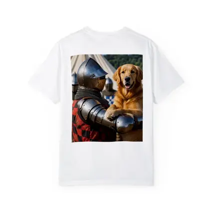 Golden Retriever Knight Medieval Tournament Scene