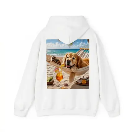 Golden Retriever Relaxing Beach Hammock Summer
