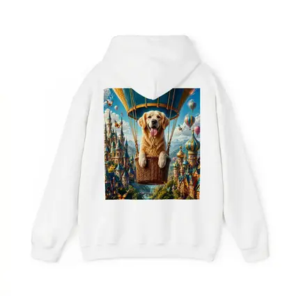 Golden Retriever Hot Air Balloon Fantasy Castle