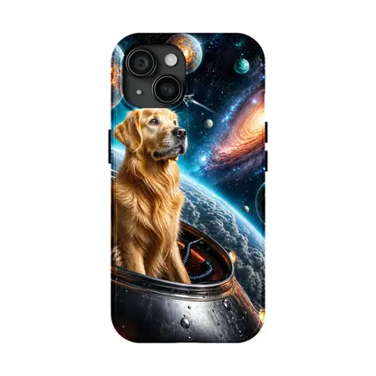 Golden Retriever Space Explorer Galaxy Adventure