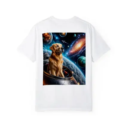 Golden Retriever Space Explorer Galaxy Adventure