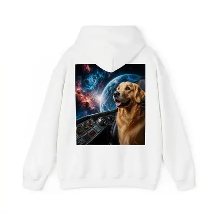 Golden Retriever Pilot Cockpit Space Galaxy