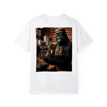 Gorilla Barista Working Espresso Machine Brick Cafe