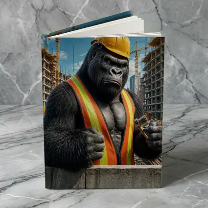 Gorilla Construction Worker Building Site Background