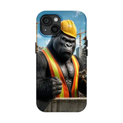 Gorilla Construction Worker Building Site Background