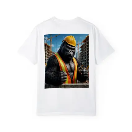 Gorilla Construction Worker Building Site Background