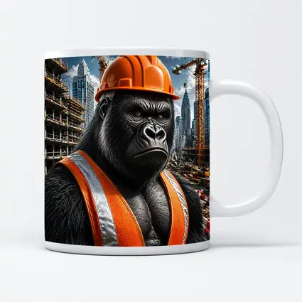 Gorilla Construction Worker City Building Site