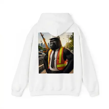 Gorilla Construction Worker Urban City Background