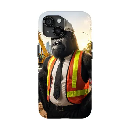 Gorilla Construction Worker Urban City Background