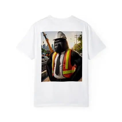 Gorilla Construction Worker Urban City Background