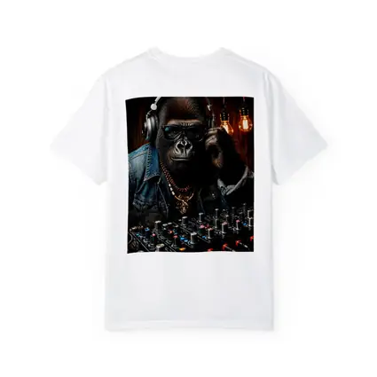 Gorilla DJ Wearing Sunglasses Gold Chain