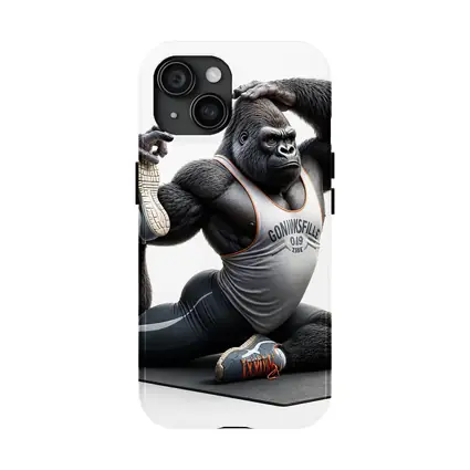 Gorilla Doing Yoga Stretch Fitness Art