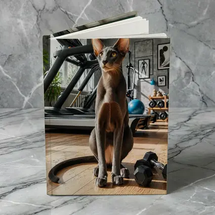 Oriental Shorthair Cat in Home Gym