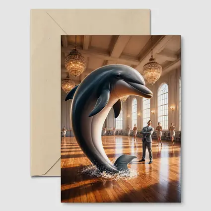 Dolphin Leaping In Grand Ballroom Dance Hall