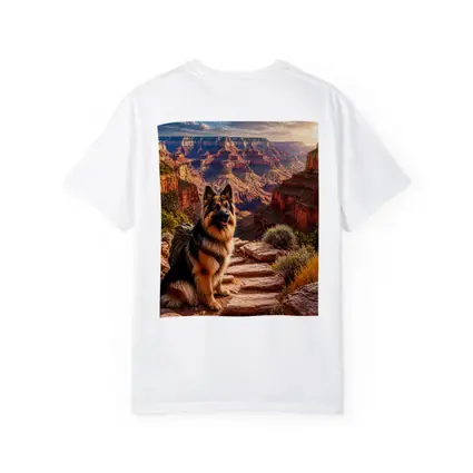 German Shepherd Dog at Grand Canyon Sunset