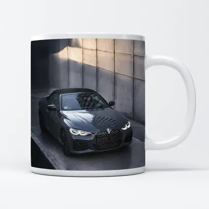 BMW 4 Series Convertible Gray Concrete Wall