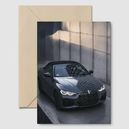 BMW 4 Series Convertible Gray Concrete Wall