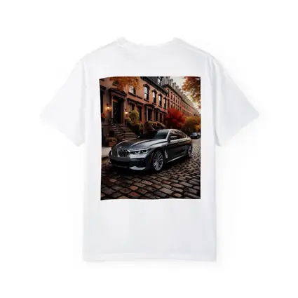 BMW Seven Series Gray Cobblestone Street Scene