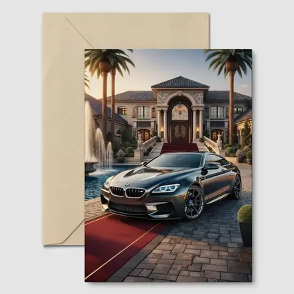 BMW M6 Grand Coupe Luxury Mansion Driveway