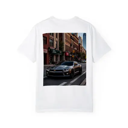 Gray Chevrolet Camaro City Street Scene