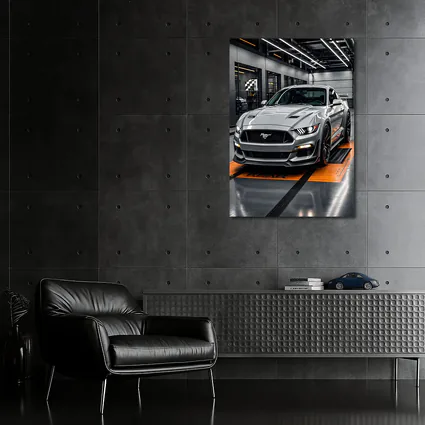 Ford Mustang GT Silver Track Garage