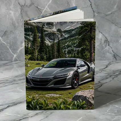 Honda NSX Silver Supercar Mountain Forest
