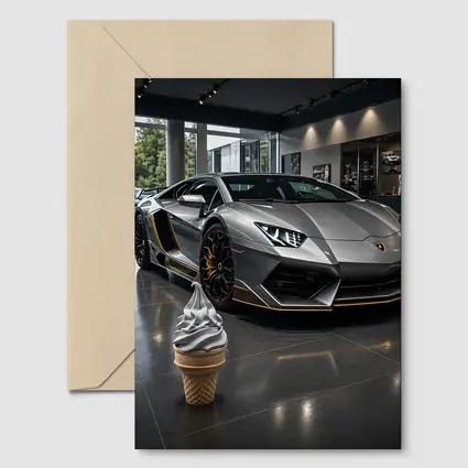 Lamborghini Aventador Silver In Dealership Showroom