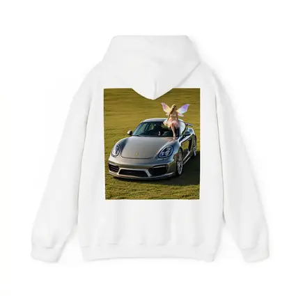 Porsche Cayman Silver Fairy Girl Green Field
