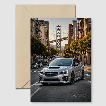 Subaru WRX STI Silver San Francisco Street