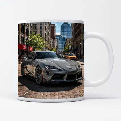 Toyota Supra Gray Sports Car City Street