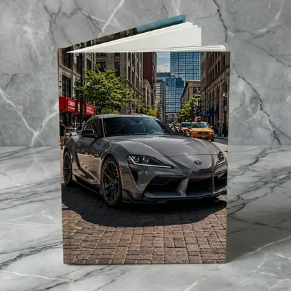 Toyota Supra Gray Sports Car City Street