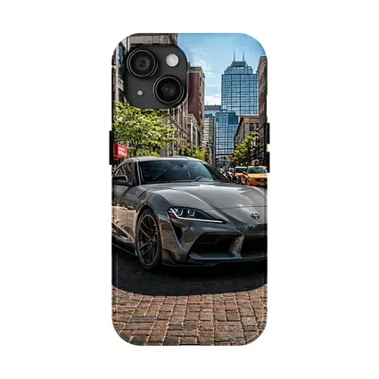 Toyota Supra Gray Sports Car City Street