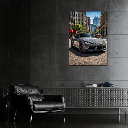 Toyota Supra Gray Sports Car City Street
