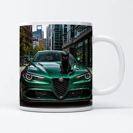 Alfa Romeo Giulia Black Cat City Street